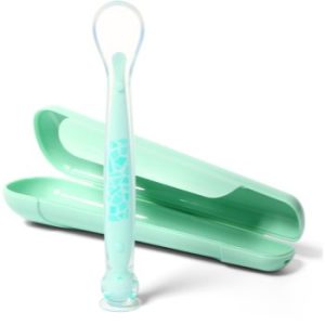 BabyOno Be Active Suction Baby Spoon linguriță + husă