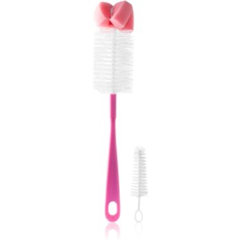 BabyOno Take Care Brush for Bottles and Teats with Mini Brush & Sponge Tip perie de curățare