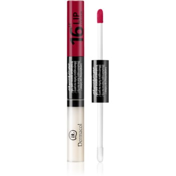 Dermacol 16H Lip Colour ruj si luciu de buze cu persistenta indelungata 2 in 1