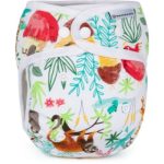 Bamboolik Night Fitted Diaper with Absorbing Insert scutec lavabil tip chiloțel, cu inserție absorbantă cu capse