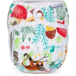 Bamboolik Night Fitted Diaper with Absorbing Insert scutec lavabil tip chiloțel, cu inserție absorbantă cu capse
