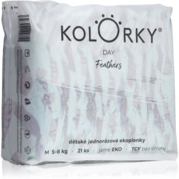 Kolorky Day Feathers scutece ECO de unică folosință