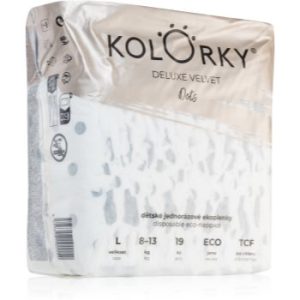 Kolorky Deluxe Velvet Dots scutece ECO de unică folosință
