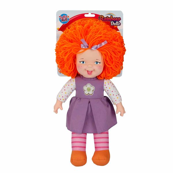 Papusa Rainbow Dolls, Dollz n More, cu par portocaliu, 45 cm