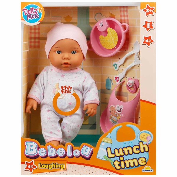 Papusa Bebelou la masa, Dollz n More, Roz, 35 cm