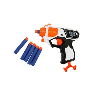 Set pistol cu 6 sageti tip ventuza din burete, Zapp Toys