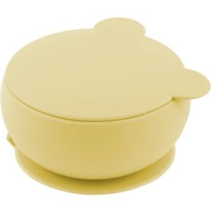 Minikoioi Bowl Yellow bol din silicon cu ventuză