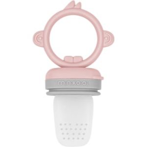 Minikoioi Feeder Teether Pinky Pink/ Powder Grey suzetă pentru alimentare