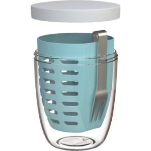 Mepal Ellipse caserolă de mâncare cu sită și furculiță