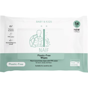 Naif Baby & Kids Plastic Free Wipes Șervețele umede pentru nou-nascuti si copii