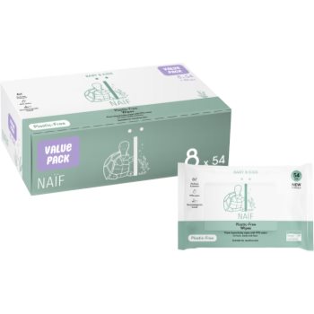 Naif Baby & Kids Plastic Free Wipes Șervețele umede pentru nou-nascuti si copii