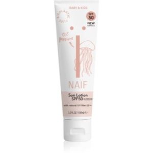 Naif Baby & Kids Sun Lotion SPF 50 cremă pentru plaja fara parfum
