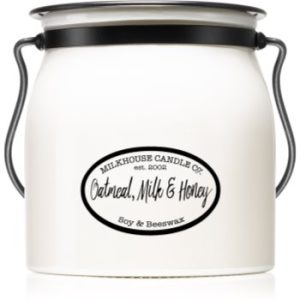 Milkhouse Candle Co. Creamery Oatmeal, Milk & Honey lumânare parfumată Butter Jar