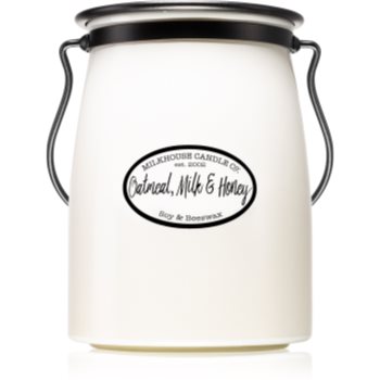 Milkhouse Candle Co. Creamery Oatmeal, Milk & Honey lumânare parfumată Butter Jar