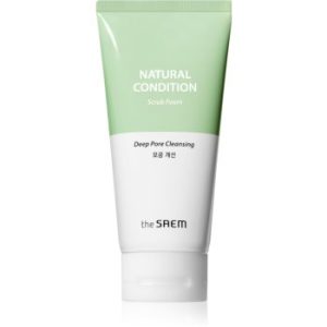 The Saem Natural Condition Scrub Foam spuma exfolianta pentru curatare cu efect exfoliant