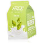 A’pieu One-Pack Milk Mask Green Tea mască textilă calmantă pentru ten gras și mixt