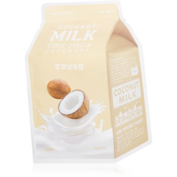 A’pieu One-Pack Milk Mask Coconut mască textilă hidratantă mărește elasticitatea pielii