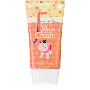 Elizavecca Milky Piggy Sun Cream protecție solară pentru față iluminatoare SPF 50+