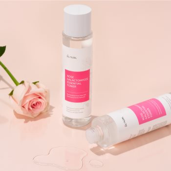 iUnik Rose Galactomyces apa tonica fina faciala hidrateaza pielea si inchide porii