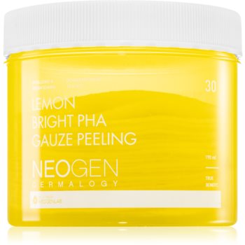 Neogen Dermalogy Clean Beauty Gauze Peeling Lemon Bright PHA discuri pentru indepartarea impuritatilor pentru strălucirea și netezirea pielii