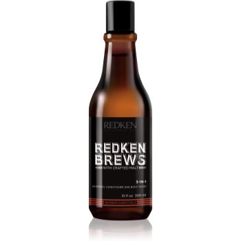 Redken Brews șampon, balsam și gel de duș 3 în 1