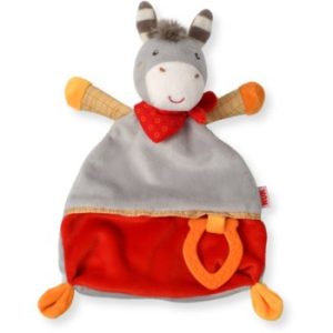 NUK Happy Farm pătură mini cu animal de pluș