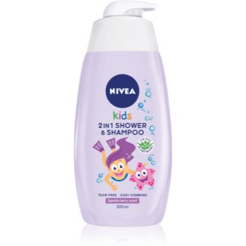 Nivea Kids Girl 2 in 1 gel de dus si sampon pentru copii
