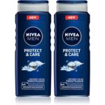 Nivea Men Protect & Care gel de dus pentru față, corp și păr 2 x 500 ml (ambalaj economic)