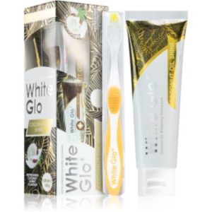 White Glo Coconut Oil Shine pasta de dinti cu efect innalbitor cu pensula