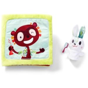 Lilliputiens Dentist Book Little Rabbit carte educativă contrastantă