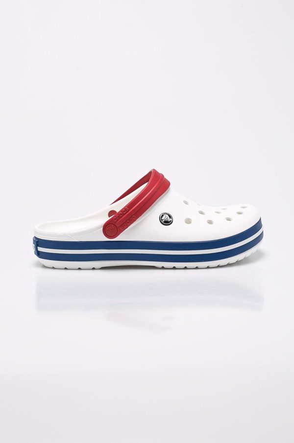 Crocs papuci CROCBAND 11016 barbati, culoarea alb 11016.WhiteBlueJean-WhBluJean