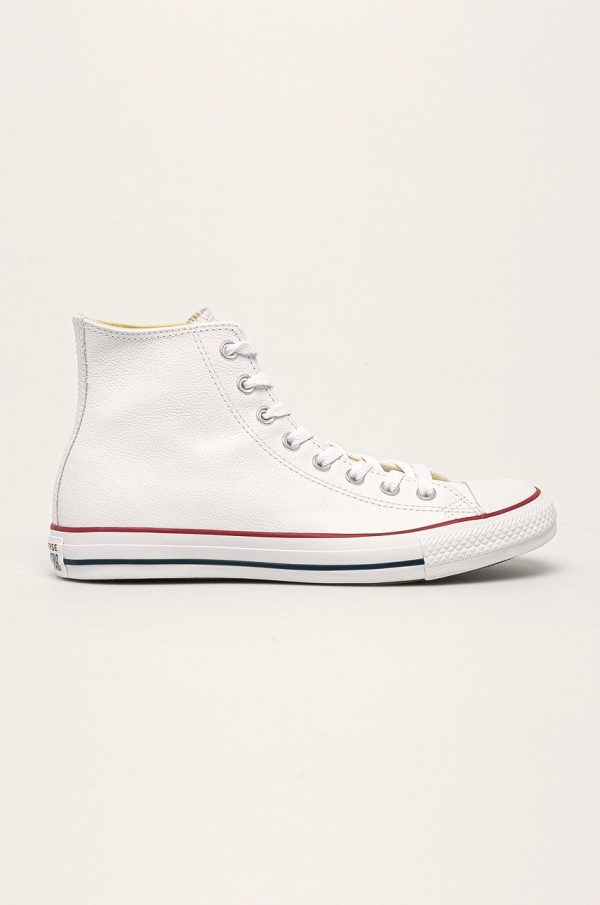Converse tenisi de piele barbati, culoarea alb