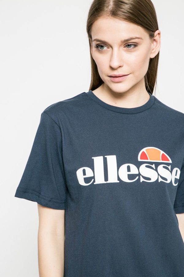 Ellesse tricou din bumbac culoarea albastru marin SGS03237-White