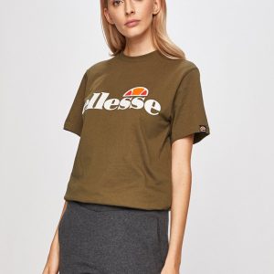 Ellesse tricou din bumbac culoarea verde SGS03237-White