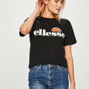 Ellesse tricou din bumbac culoarea negru SGS03237-White