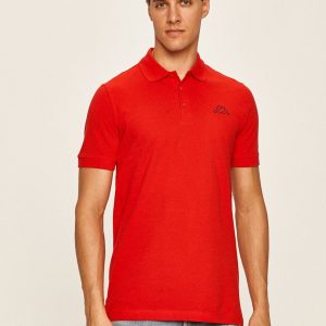Kappa Polo de bumbac culoarea rosu, cu imprimeu