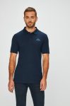 Kappa Polo de bumbac culoarea albastru marin, cu imprimeu