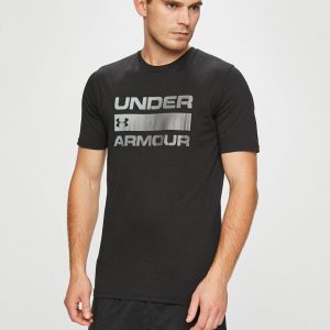 Under Armour tricou barbati, culoarea negru, cu imprimeu