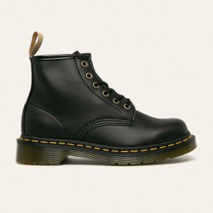 Dr. Martens botine Vegan 101 femei, culoarea negru, cu toc plat 23984001-Black