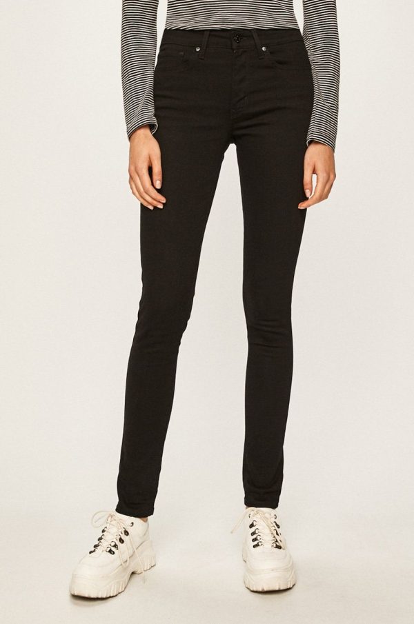 Levi's jeanși femei , medium waist 18881.0052-Blacks
