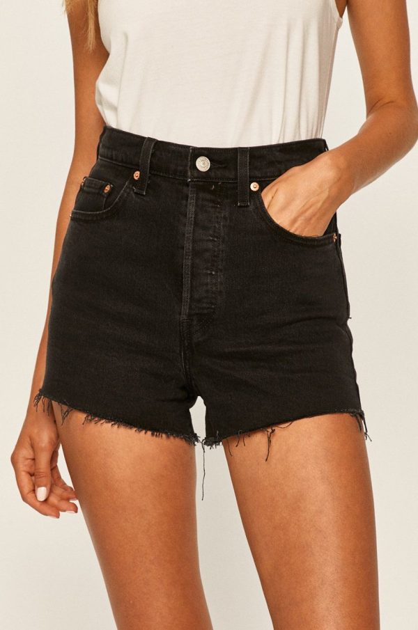 Levi's - Pantaloni scurți jeans 77879.0052-Blacks