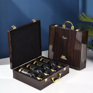 Cutie Lemn Deluxe Majesty XL pentru 4 Sticle - Gift Box