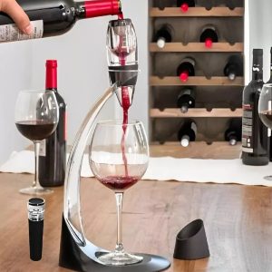 Decantor de Vin cu Suport Arcuit