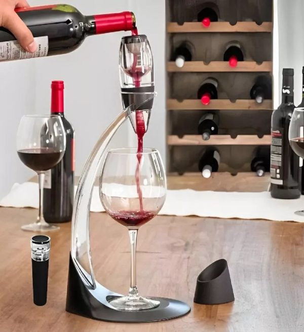 Decantor de Vin cu Suport Arcuit