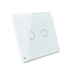 Panou intrerupator dublu cu touch Livolo din sticla