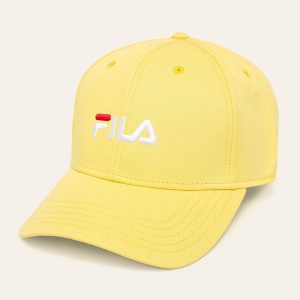 Fila Căciulă culoarea galben, cu imprimeu