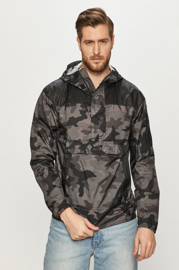 Columbia windbreaker Challenger culoarea gri, de tranzitie 1714291-White.Bl