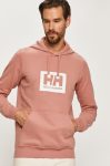 Helly Hansen hanorac de bumbac culoarea roz, cu imprimeu 53289-597