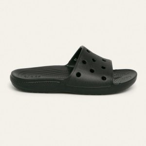 Crocs papuci Classic Crocs Slide femei, culoarea negru, 206121