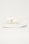 Teva sandale femei, culoarea alb, cu platforma